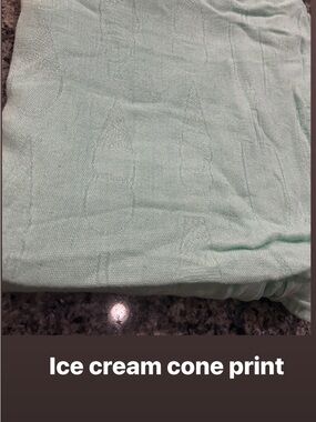 Tula baby Mint Green Ice Cream Cone Print blanket